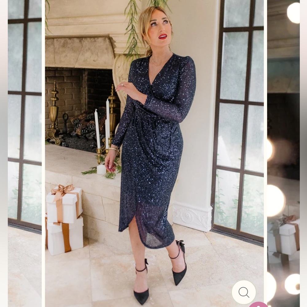 NWT Ivy City Co Starstruck Dress in Navy Size Small